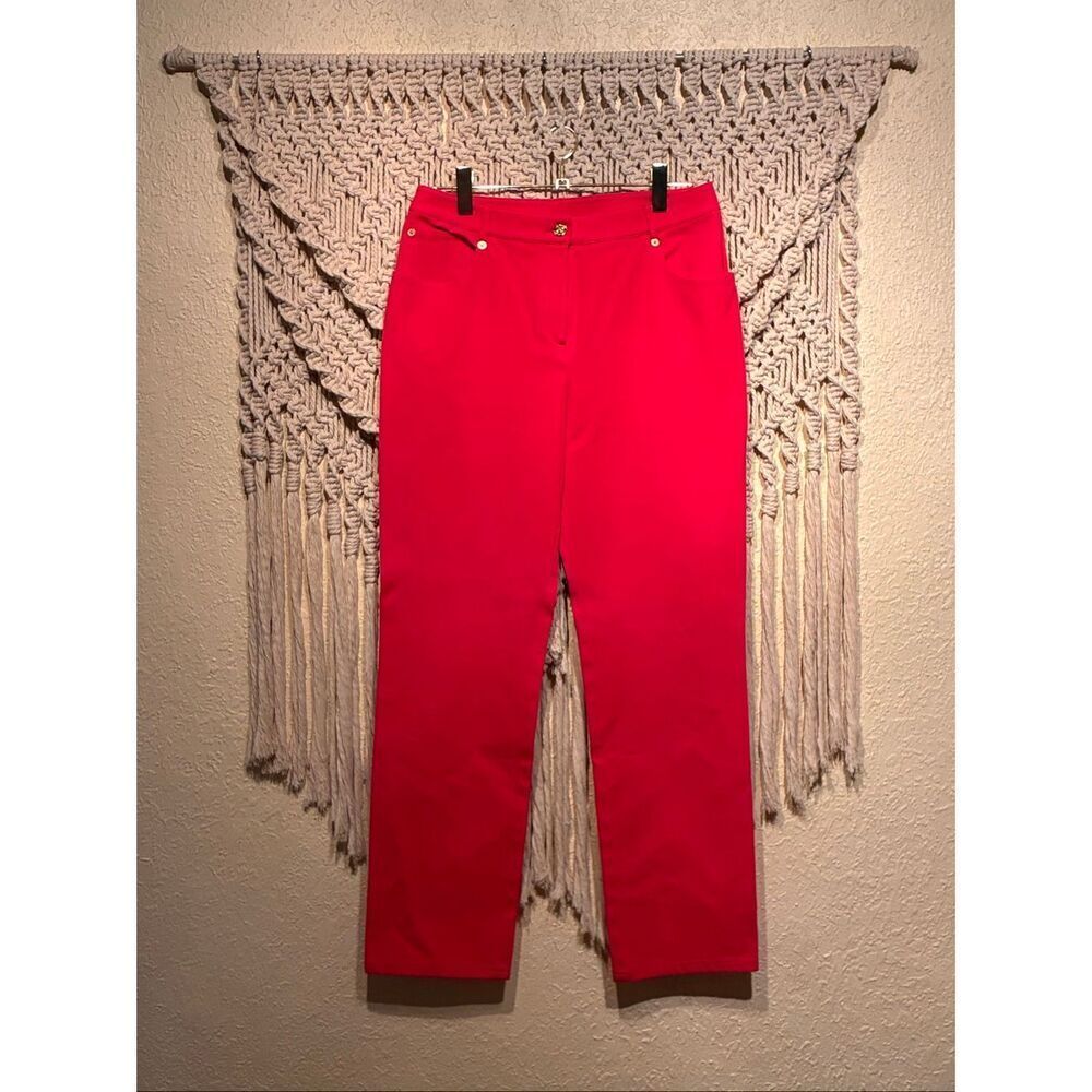 St. John St.John Bright Red Pants Premium Luxury Collection Size 10